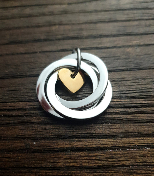 Add on Heart Charm for Bracelet or Necklace, Personalised Hand Stamped Charm with Jump Ring