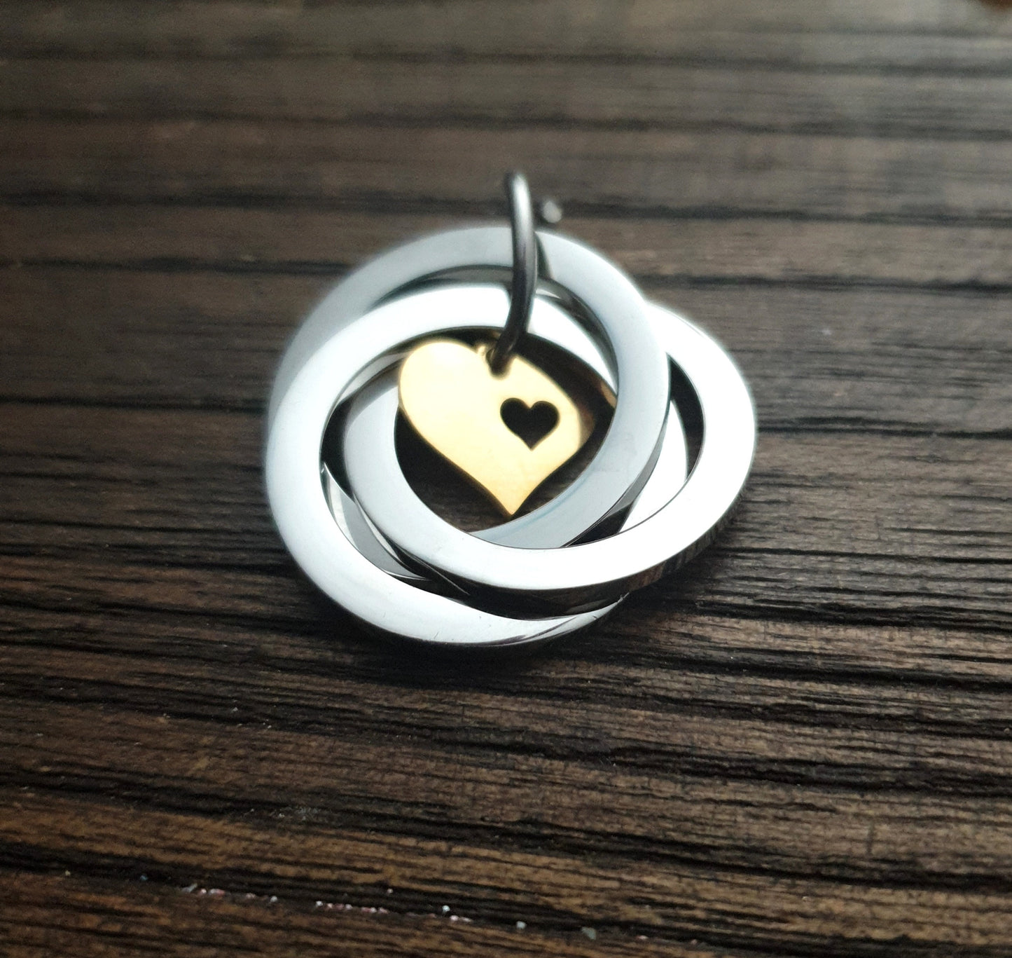 Add on Heart Charm for Bracelet or Necklace, Personalised Hand Stamped Charm with Jump Ring