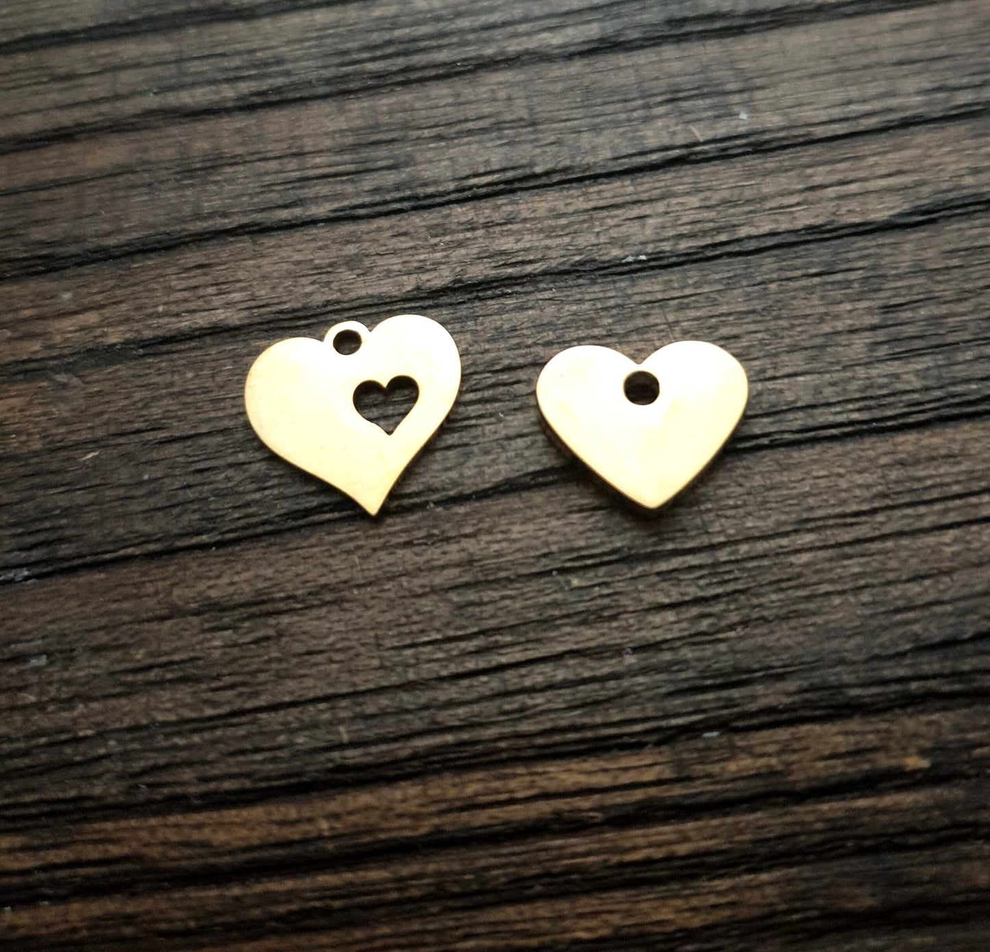 Add on Heart Charm for Bracelet or Necklace, Personalised Hand Stamped Charm with Jump Ring