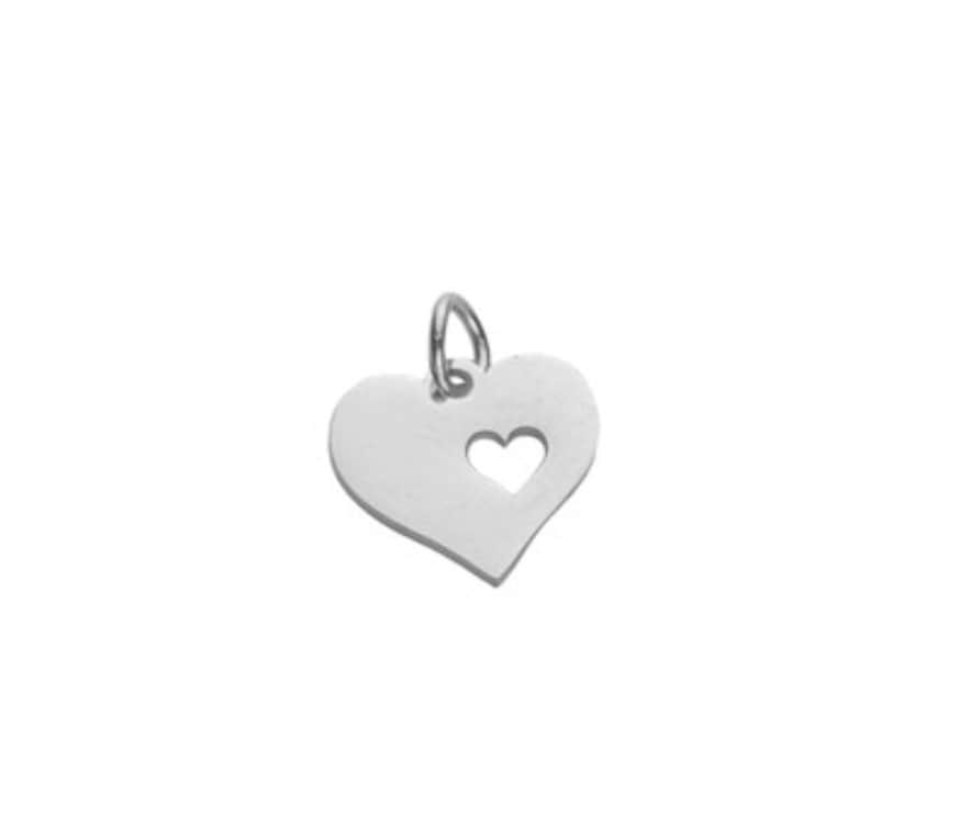 Add on Heart Charm for Bracelet or Necklace, Personalised Hand Stamped Charm with Jump Ring