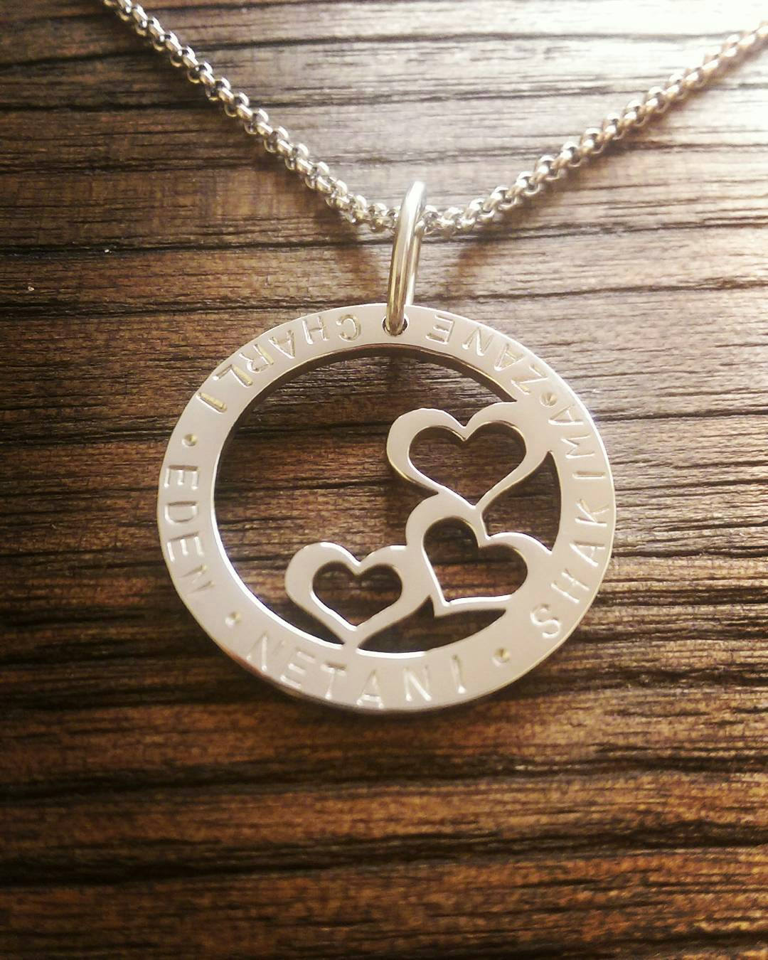 Personalised Name Necklace, Hand Stamped Necklace Design Pendant Stainless Steel. Choose design, Colour, Chain Length, Personalized Gift