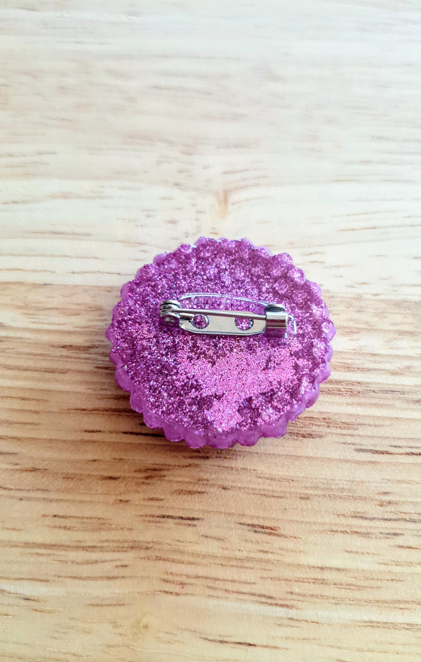 Chrysanthemum Flower Pin Brooch, Pink Flower Brooch with Stainless Steel Pin, Handmade Resin Brooch