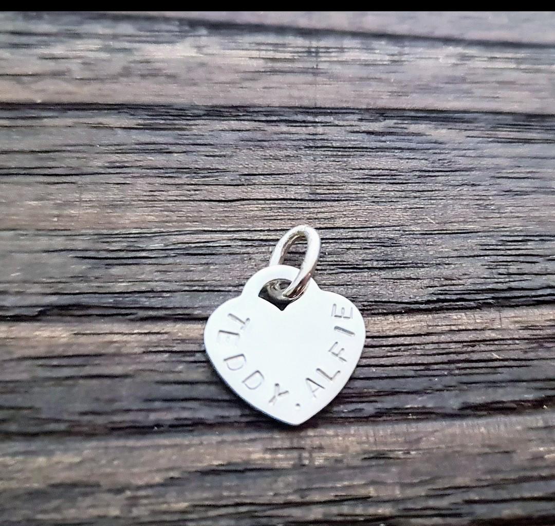 Add on Charm Bracelet or Necklace, Personalised Hand Stamped Charm, Owl, Ladybug, Evil Eye, Key, Flower, Heart, Star with Jump Ring