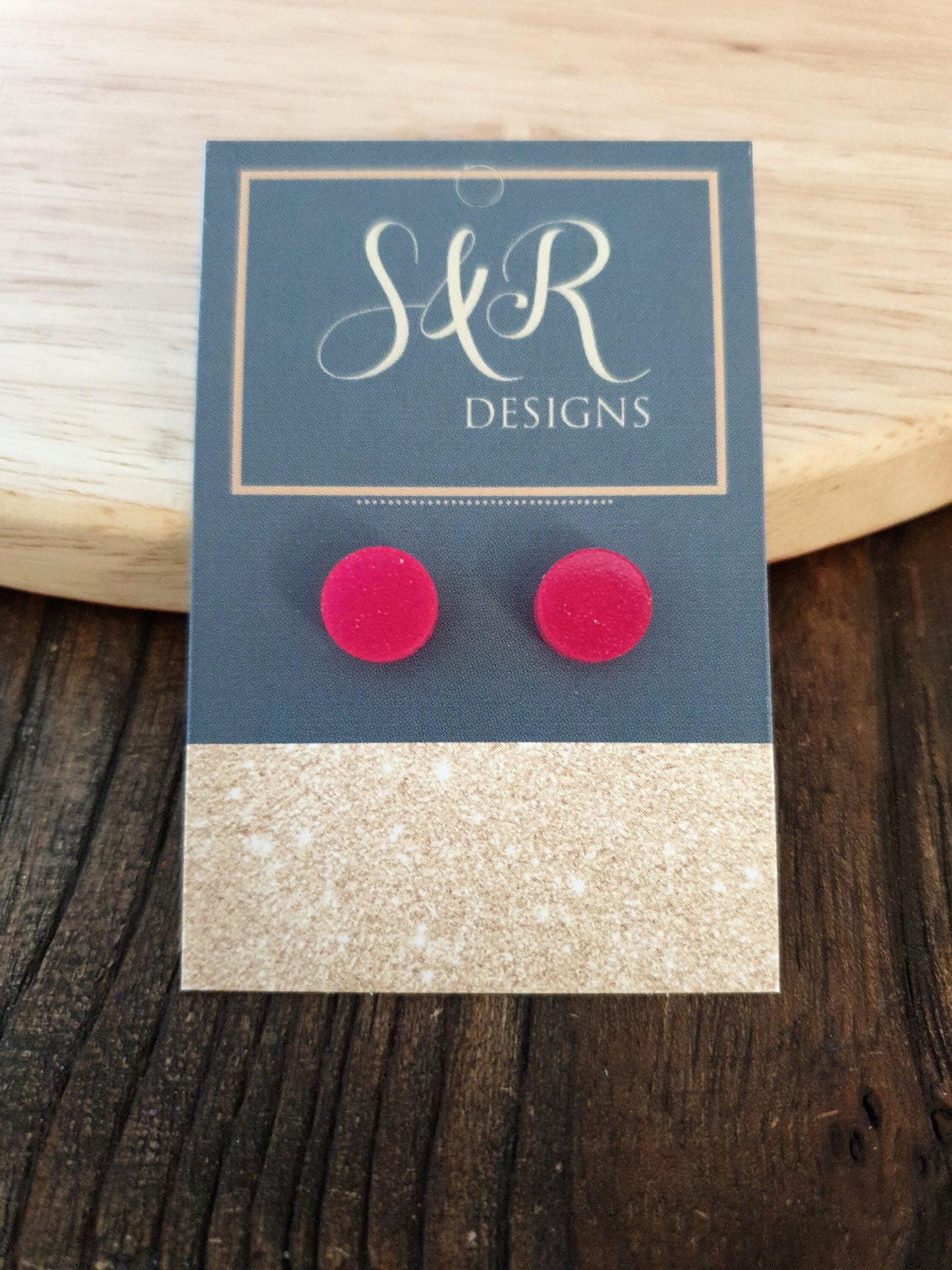 Pink Glitter Resin Stud Earrings, Choose your Style. Circle, Heart, Stars or Flower. Stainless Steel Minimalist Stud Earrings.