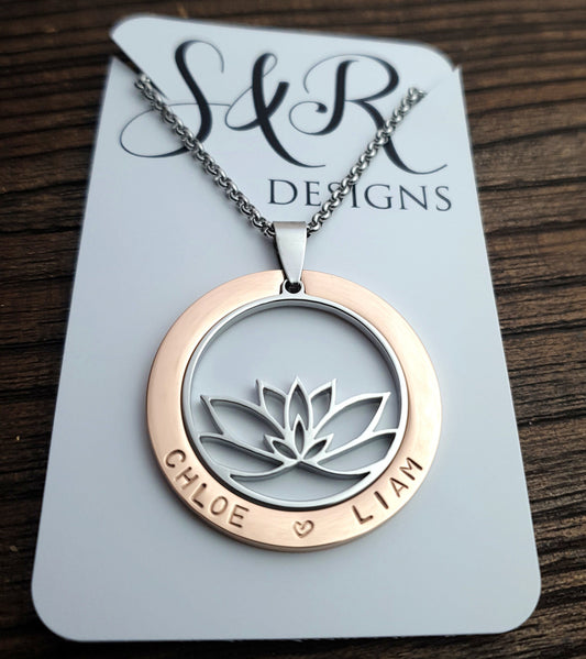 Personalized Name Necklace, Hand Stamped Design your Own Necklace, Choose Design and Colour Combination, Mothers Gift, Grandmother, Kids Nam