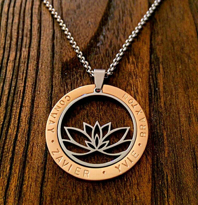 Personalized Name Necklace, Hand Stamped Design your Own Necklace, Choose Design and Colour Combination, Mothers Gift, Grandmother, Kids Nam