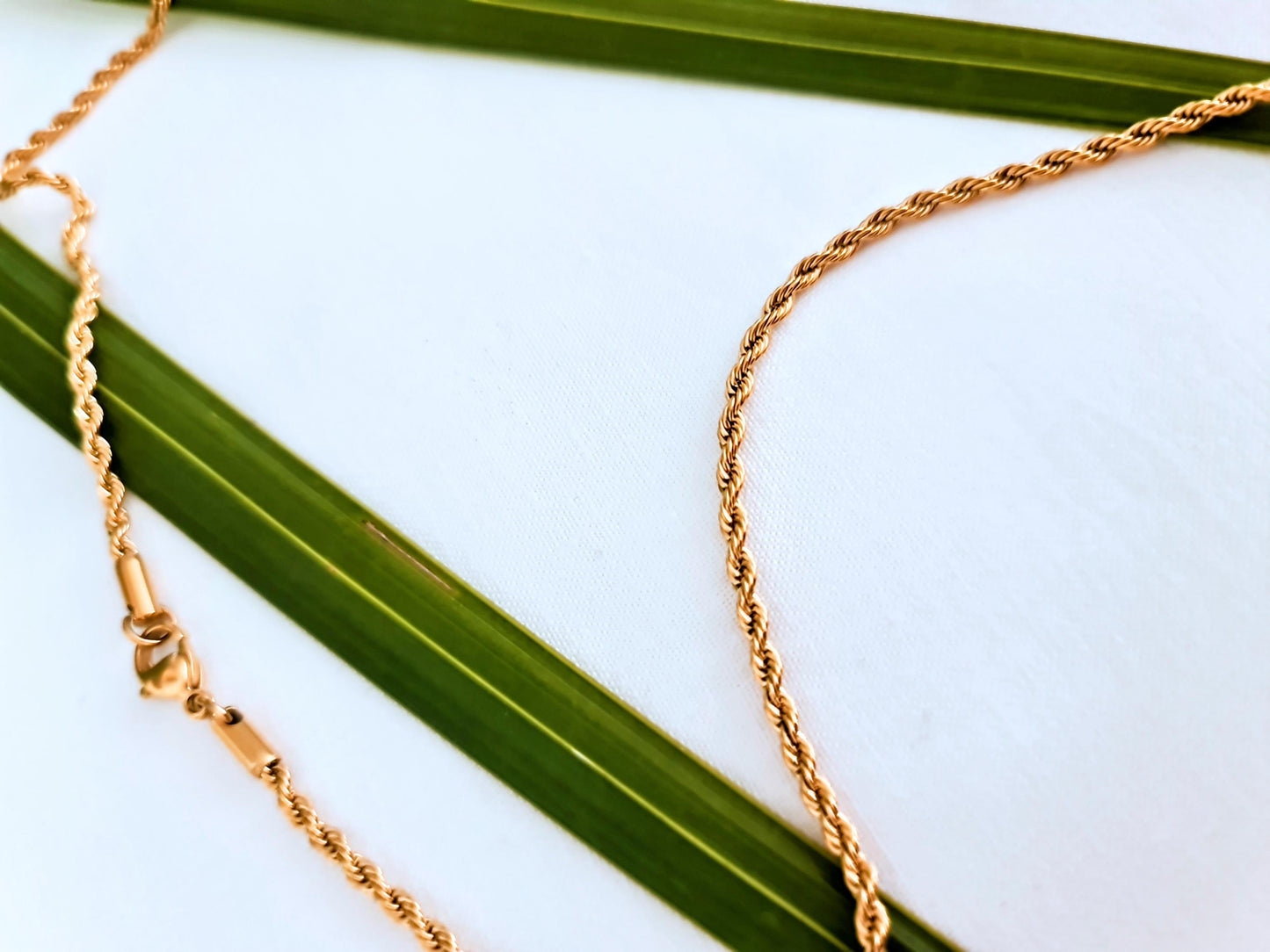 Rope Chain, 18ct Yellow Gold Plated 316 Stainless Steel, Statement Chain, Choose Length