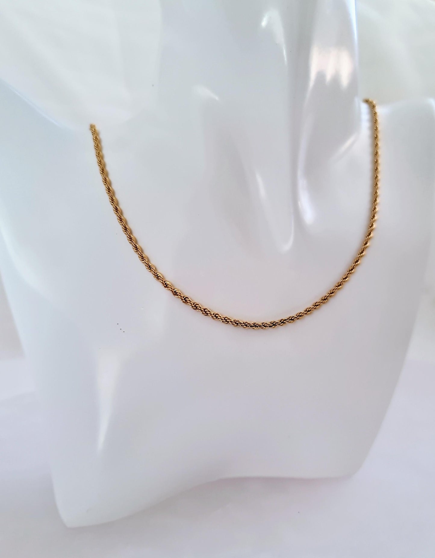 Rope Chain, 18ct Yellow Gold Plated 316 Stainless Steel, Statement Chain, Choose Length