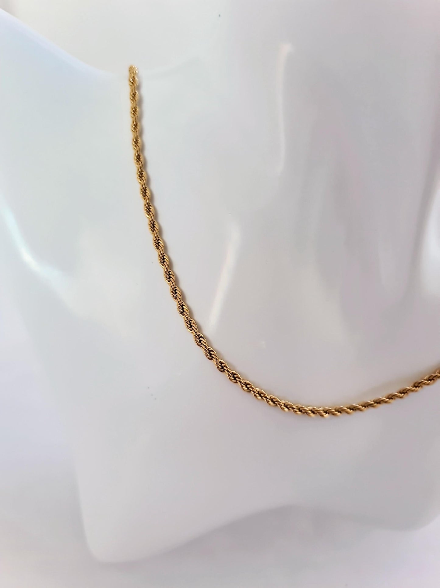 Rope Chain, 18ct Yellow Gold Plated 316 Stainless Steel, Statement Chain, Choose Length
