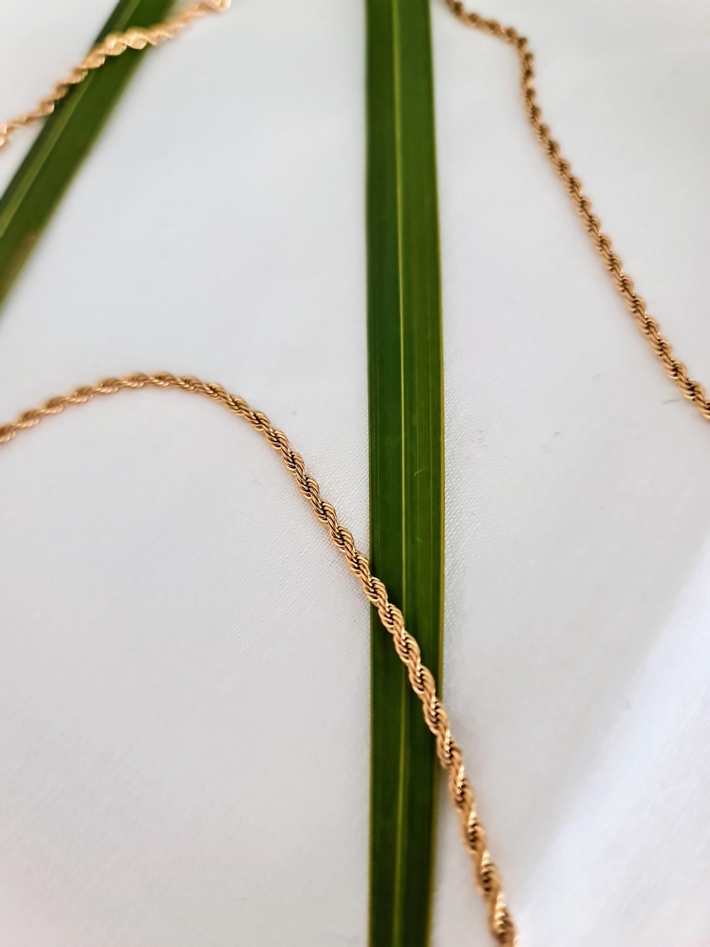 Rope Chain, 18ct Yellow Gold Plated 316 Stainless Steel, Statement Chain, Choose Length