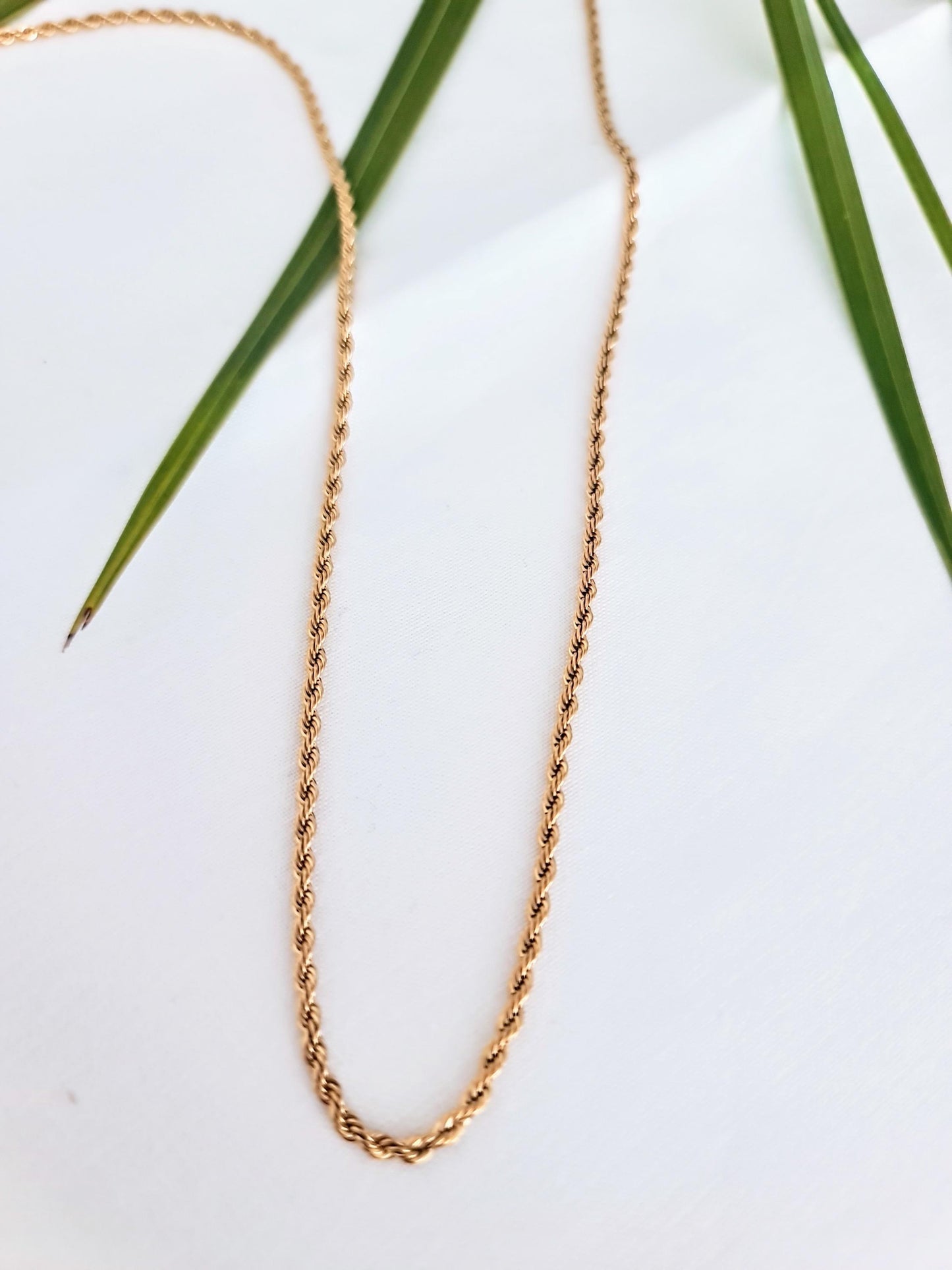 Rope Chain, 18ct Yellow Gold Plated 316 Stainless Steel, Statement Chain, Choose Length