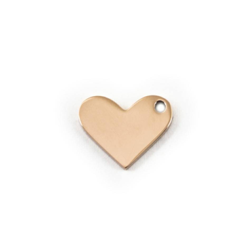 Personalised Heart Name Necklace, Minimalist Necklace, Hand Stamped Name Necklace add Name, Date or Initials, Personalized Gift