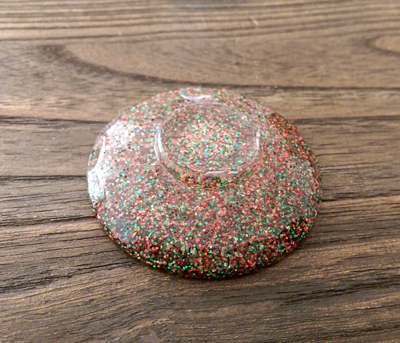 Resin Trinket Ring Dish Christmas Glitter Mix - Silver and Resin Designs