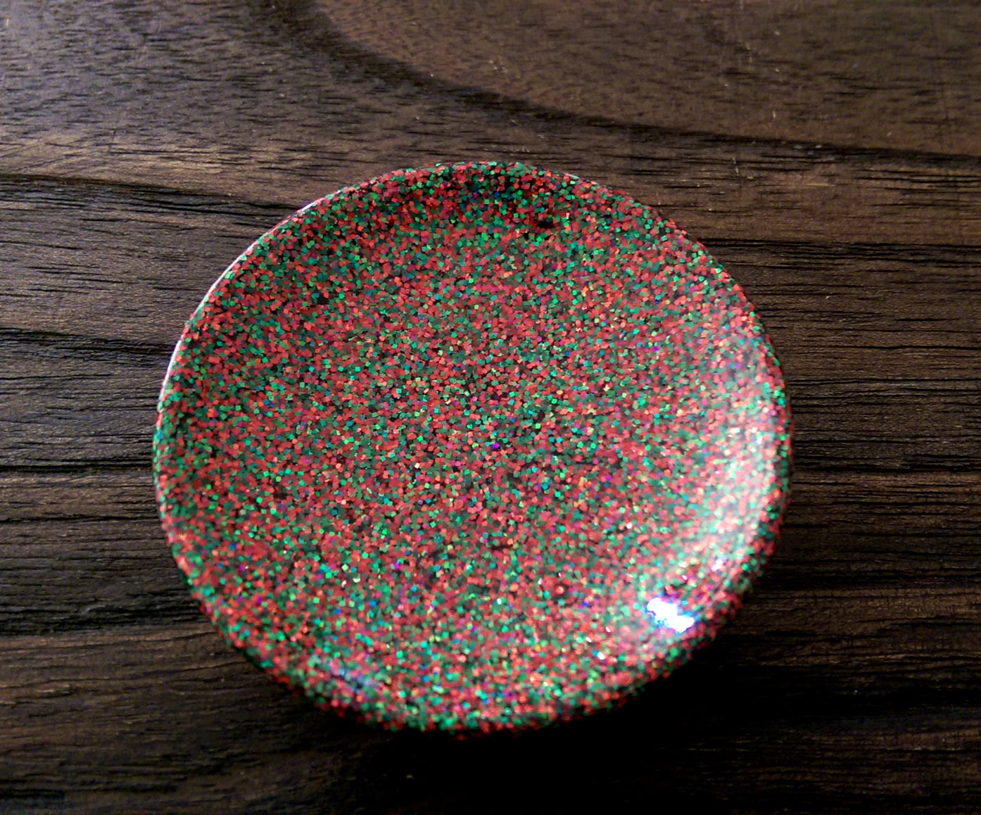 Resin Trinket Ring Dish Christmas Glitter Mix - Silver and Resin Designs