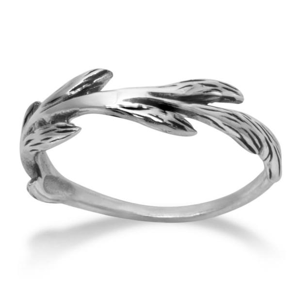 Sterling Silver .925 Real Silver Twig Oxidised Ring - Silver and Resin Designs
