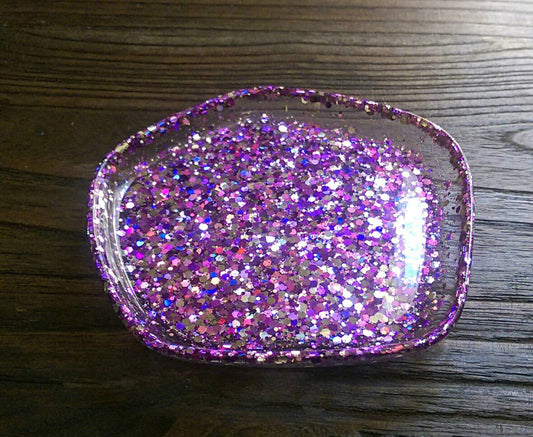Glitter Ring Dish Pentagon Design, Sparkly Glitters Choose your Custom Colour.43 Colours to choose from.