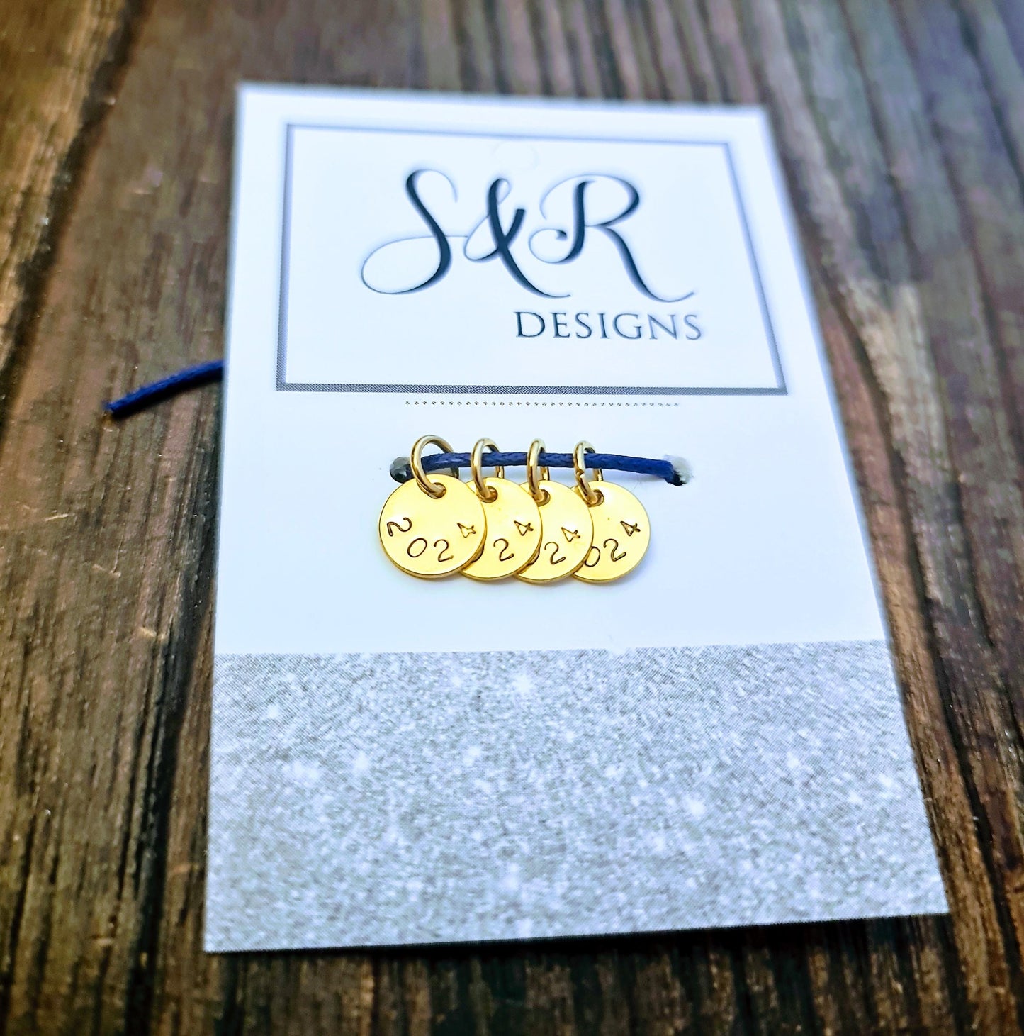 Personalised 8mm Disc Charm, Circle Disc Coin Style with Jump Ring Only in Gold or Silver Stainless Steel. Add to Bracelet or Chain