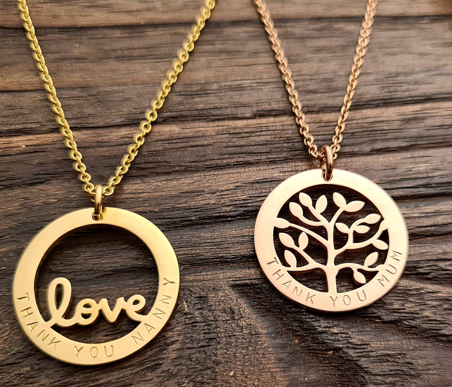 Love Personalised Necklace, Hand Stamped Necklace Design Pendant Stainless Steel. Gift for Valentines Day, Mothers Day, Sister, Grandmother