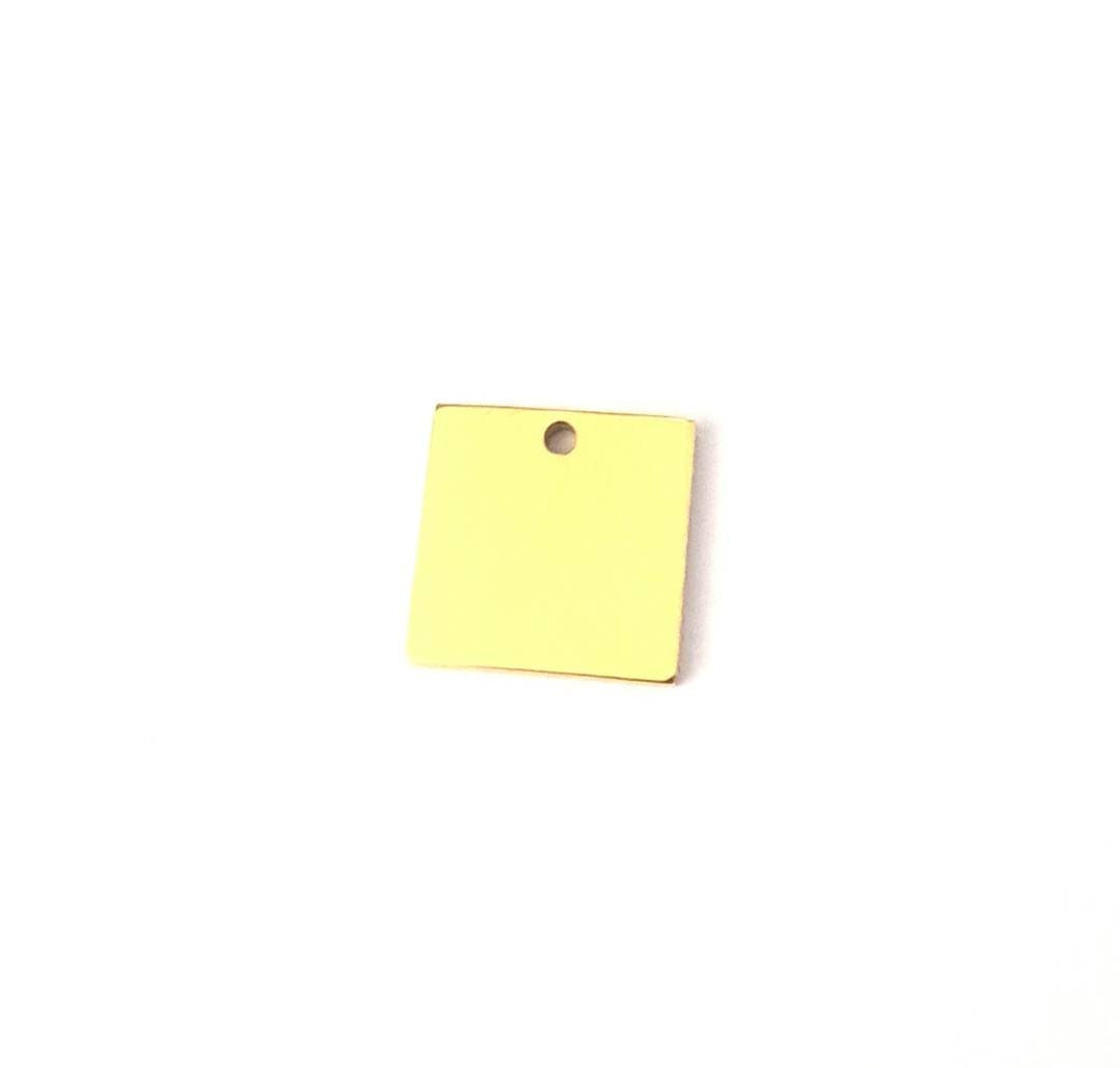 Personalised Square Necklace, Minimalist Necklace, Hand Stamped Name Necklace add Name, Date or Initials,  Personalized Gift