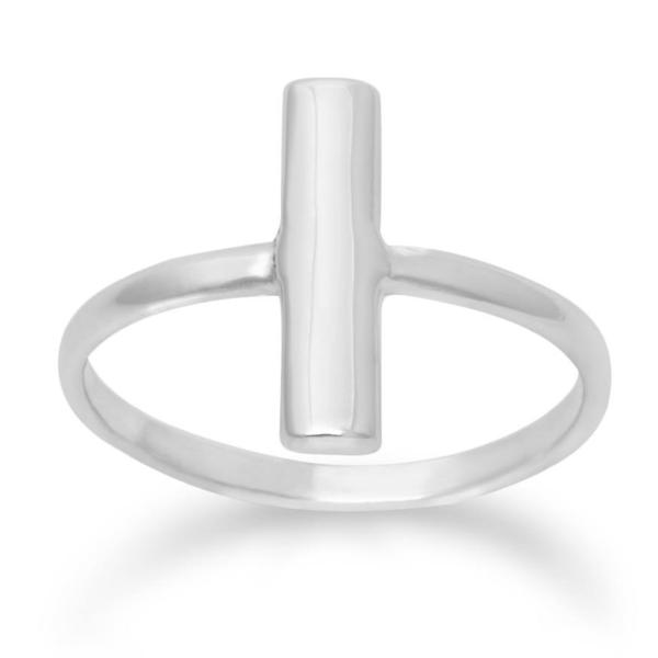 Sterling Silver .925 Real Silver Bar Band Ring - Silver and Resin Designs