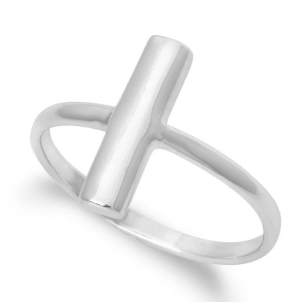 Sterling Silver .925 Real Silver Bar Band Ring - Silver and Resin Designs