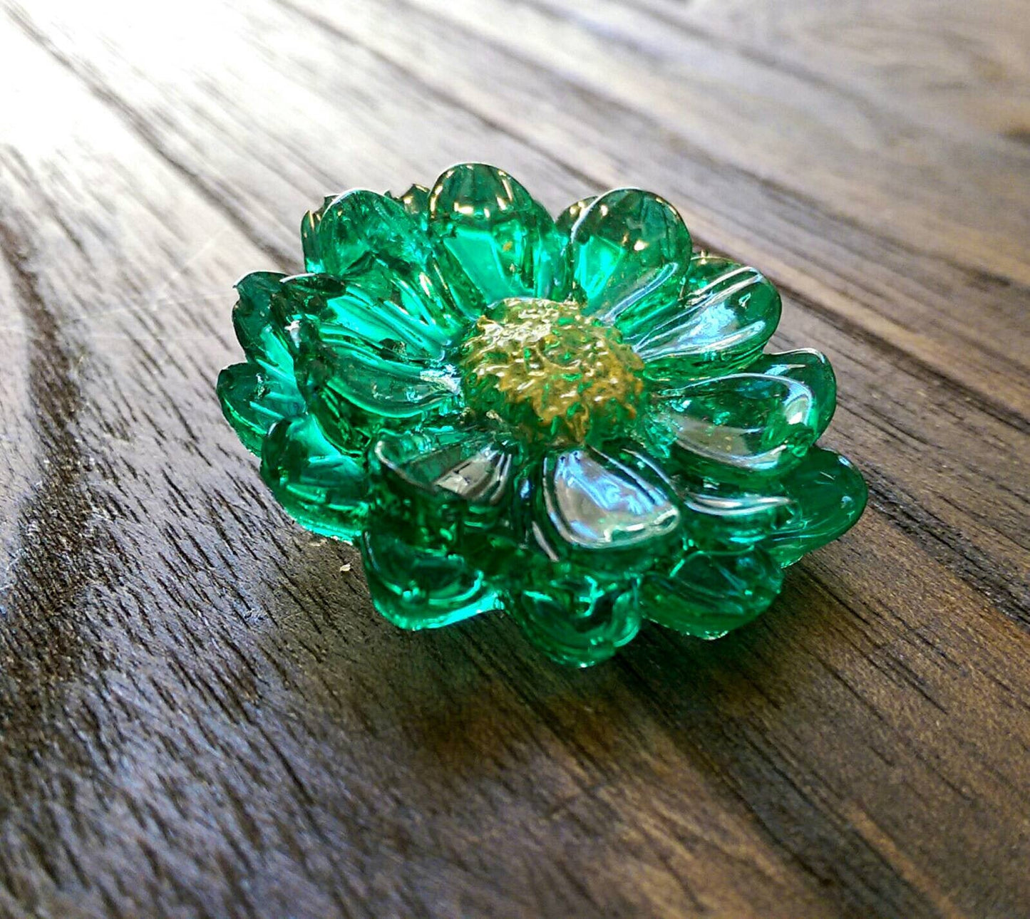 Resin Flower Brooch Stainless Steel Pin Pink Choose your colour
