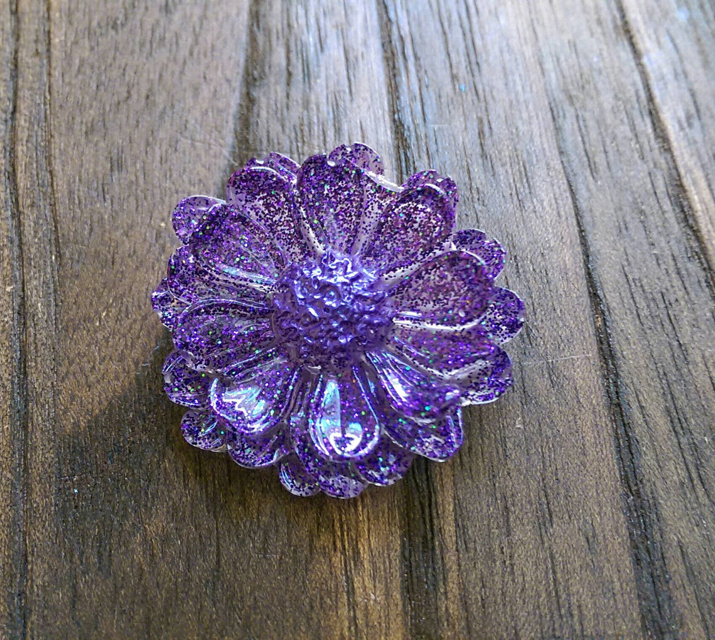 Resin Flower Brooch Stainless Steel Pin Pink Choose your colour